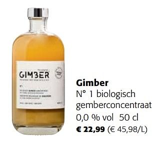 Promoties Gimber n° 1 biologisch gemberconcentraat - Gimber - Geldig van 30/11/2022 tot 13/12/2022 bij Colruyt