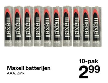 Promotions Maxell batterijen - Maxell - Valide de 03/12/2022 à 09/12/2022 chez Zeeman