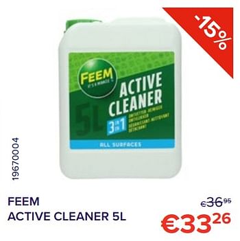 Promoties Feem active cleaner 5l - Feem - Geldig van 01/12/2022 tot 31/12/2022 bij Euro Shop