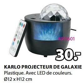 Promotions Karlo projecteur de galaxie - Produit Maison - Jysk - Valide de 28/11/2022 à 02/01/2023 chez Jysk