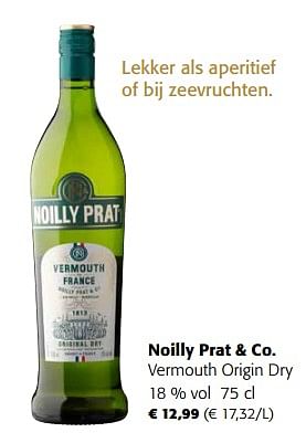 Promoties Noilly prat + co. vermouth origin dry - NOILLY PRAT - Geldig van 30/11/2022 tot 13/12/2022 bij Colruyt