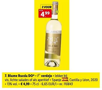 Promoties Blume rueda do - Witte wijnen - Geldig van 12/12/2022 tot 17/12/2022 bij Lidl