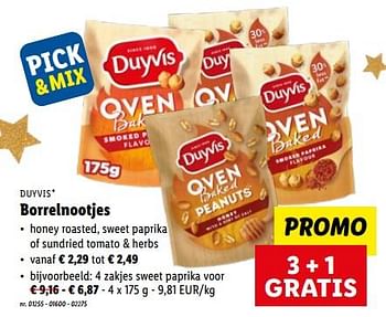 Promoties Borrelnootjes - Duyvis - Geldig van 12/12/2022 tot 17/12/2022 bij Lidl