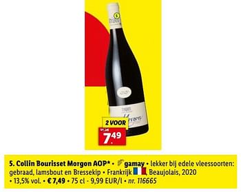 Promoties Collin bourisset morgon aop - Rode wijnen - Geldig van 12/12/2022 tot 17/12/2022 bij Lidl