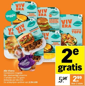 Promoties Plantaardige shoarma - Vivera - Geldig van 05/12/2022 tot 11/12/2022 bij Albert Heijn