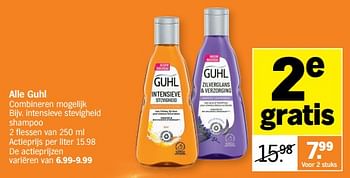 Promotions Intensieve stevigheid shampoo - Guhl - Valide de 05/12/2022 à 11/12/2022 chez Albert Heijn