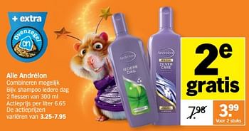 Promoties Shampoo iedere dag - Andrelon - Geldig van 05/12/2022 tot 11/12/2022 bij Albert Heijn