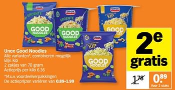 Promoties Unox good noodles kip - Unox - Geldig van 05/12/2022 tot 11/12/2022 bij Albert Heijn