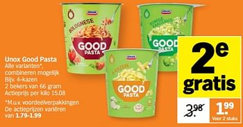 Promoties Unox good pasta - Unox - Geldig van 05/12/2022 tot 11/12/2022 bij Albert Heijn