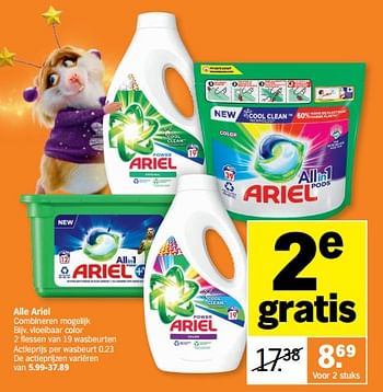 Promoties Vloeibaar color - Ariel - Geldig van 05/12/2022 tot 11/12/2022 bij Albert Heijn