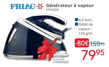 Promotions Friac générateur à vapeur stg6500 - Friac - Valide de 01/12/2022 à 31/12/2022 chez Eldi