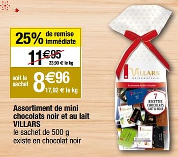 Promotions Assortiment de mini chocolats noir et au lait villars - Villars - Valide de 14/11/2022 à 18/12/2022 chez Migros