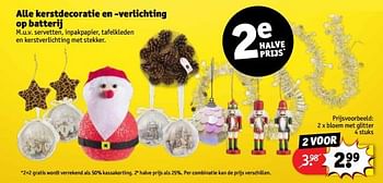 Promoties Bloem met glitter - Huismerk - Kruidvat - Geldig van 06/12/2022 tot 11/12/2022 bij Kruidvat