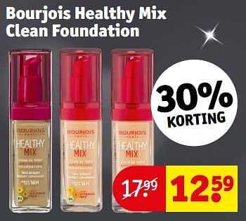 Promoties Bourjois healthy mix clean foundation - Bourjois - Geldig van 06/12/2022 tot 11/12/2022 bij Kruidvat