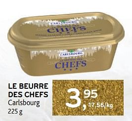 Promoties Le beurre des chefs carlsbourg - Carlsbourg - Geldig van 14/12/2022 tot 03/01/2023 bij Alvo