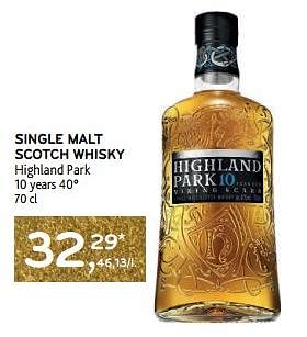 Promoties Single malt scotch whisky highland park - Highland Park - Geldig van 14/12/2022 tot 03/01/2023 bij Alvo