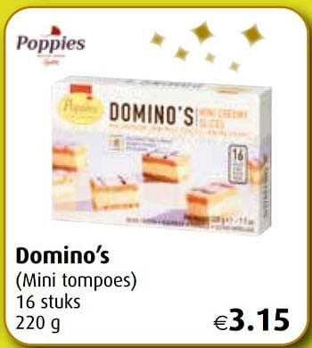 Promoties Domino’s mini tompoes - Poppies - Geldig van 28/11/2022 tot 31/12/2022 bij Aronde