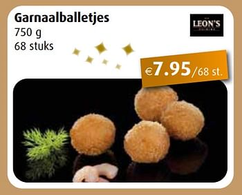 Promoties Garnaalballetjes - Leon's - Geldig van 28/11/2022 tot 31/12/2022 bij Aronde