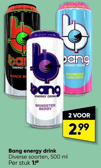 Promoties Bang energy drink - Bang - Geldig van 05/12/2022 tot 18/12/2022 bij Big Bazar
