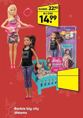Promoties Barbie big city dreams - Mattel - Geldig van 05/12/2022 tot 18/12/2022 bij Big Bazar