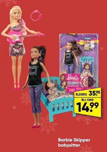 Promoties Barbie skipper babysitter - Mattel - Geldig van 05/12/2022 tot 18/12/2022 bij Big Bazar
