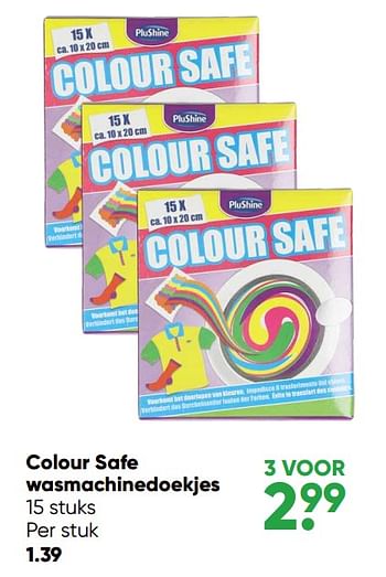 Promoties Colour safe wasmachinedoekjes - PluShine - Geldig van 05/12/2022 tot 18/12/2022 bij Big Bazar