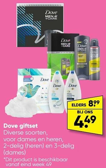 Promoties Dove giftset - Dove - Geldig van 05/12/2022 tot 18/12/2022 bij Big Bazar