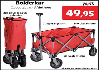 Promoties Bolderkar - Huismerk - Itek - Geldig van 24/11/2022 tot 18/12/2022 bij Itek