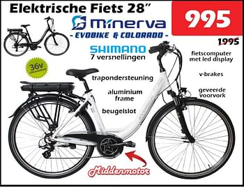 Promoties Elektrische fiets 28`` - Minerva - Geldig van 24/11/2022 tot 18/12/2022 bij Itek