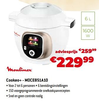 Promoties Moulinex cookeo+ - moce851a10 - Moulinex - Geldig van 02/12/2022 tot 31/12/2022 bij Exellent