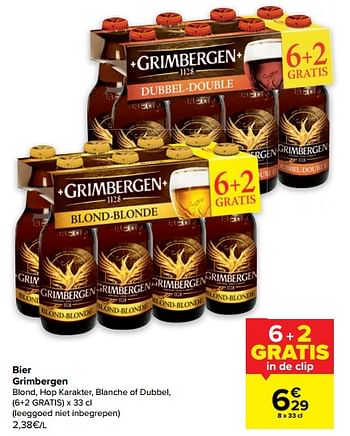 Promoties Bier grimbergen - Grimbergen - Geldig van 07/12/2022 tot 12/12/2022 bij Carrefour
