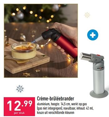 Promoties Crème-brûléebrander - Huismerk - Aldi - Geldig van 14/12/2022 tot 23/12/2022 bij Aldi