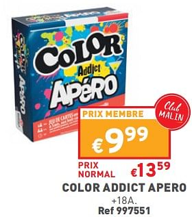 Promotions Color addict apero - Produit maison - Trafic  - Valide de 07/12/2022 à 12/12/2022 chez Trafic
