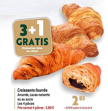 Promotions Croissants fourrés - Produit maison - Match - Valide de 07/12/2022 à 13/12/2022 chez Match