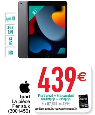 Promo Ipad 5 32 GB reconditionné chez Cora