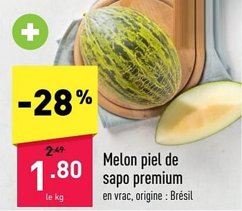 Promotions Melon piel de sapo premium - Produit maison - Aldi - Valide de 12/12/2022 à 17/12/2022 chez Aldi