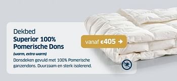 Promoties Dekbed superior 100% pomerische dons - Huismerk - Sleeplife - Geldig van 16/12/2022 tot 31/12/2022 bij Sleeplife