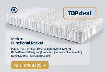 Promoties Matras functional pocket - Huismerk - Sleeplife - Geldig van 16/12/2022 tot 31/12/2022 bij Sleeplife