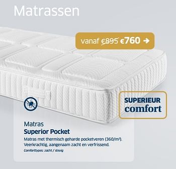 Promoties Matras superior pocket - Huismerk - Sleeplife - Geldig van 16/12/2022 tot 31/12/2022 bij Sleeplife