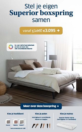 Promoties Superior boxspring - Huismerk - Sleeplife - Geldig van 16/12/2022 tot 31/12/2022 bij Sleeplife