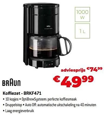 Promoties Braun koffiezet - brkf471 - Braun - Geldig van 02/12/2022 tot 31/12/2022 bij Exellent