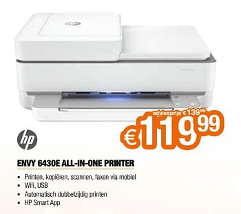 Promoties Hp envy 6430e all-in-one printer - HP - Geldig van 02/12/2022 tot 31/12/2022 bij Expert