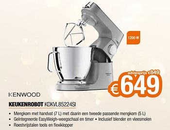 Promoties Kenwood keukenrobot kdkvl85224si - Kenwood - Geldig van 02/12/2022 tot 31/12/2022 bij Expert