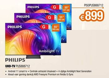 Promoties Philips uhd-tv pi50pus888712 - Philips - Geldig van 02/12/2022 tot 31/12/2022 bij Expert