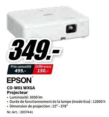 Promotions Epson co-w01 wxga projecteur - Epson - Valide de 12/12/2022 à 18/12/2022 chez Media Markt