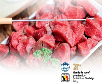 Promotions Viande de boeuf pour fondue - Produit maison - Match - Valide de 07/12/2022 à 31/12/2022 chez Match