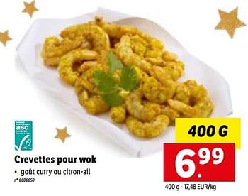 Promotions Crevettes pour wok - Produit maison - Lidl - Valide de 12/12/2022 à 17/12/2022 chez Lidl