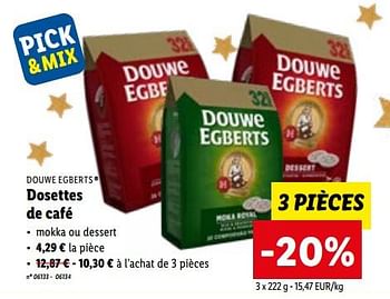 Promotions Dosettes de café - Douwe Egberts - Valide de 12/12/2022 à 17/12/2022 chez Lidl
