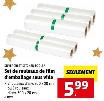 SilverCrest Set de rouleaux de film d`emballage sous vide - En promotion  chez Lidl