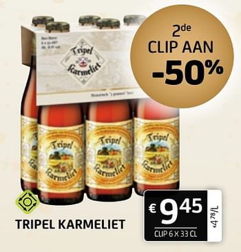 Promoties Tripel karmeliet - TRipel Karmeliet - Geldig van 16/12/2022 tot 31/12/2022 bij BelBev